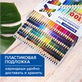 Карандаши цветные супермягкие яркие BRAUBERG MAX, 100 цветов, шестигранные, грифель 3,3 мм, натуральное дерево, 181862 181862