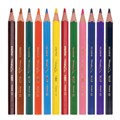 Карандаши цветные утолщенные BIC "Kids Evolution Triangle", 12 цветов, трехгранные, грифель 4 мм, 8297356, 82973511 180344