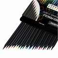 Карандаши цветные чёрное дерево BRAUBERG BLACK WOOD, 24 цвета, трехгранные, мягкий грифель 3 мм, 181949 181949