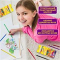 Карандаши цветные ЮНЛАНДИЯ "КАРНАВАЛ", 12 цветов, трехгранные, грифель 3 мм, 181684 181684