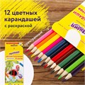 Карандаши цветные ЮНЛАНДИЯ "ТРОПИКИ", 12 цветов, с РАСКРАСКОЙ, трехгранные, грифель 3 мм, натуральное дерево, 181647 181647