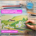 Карандаши цветные акварельные BRAUBERG 24 цвета с КИСТЬЮ, шестигранные, грифель 3 мм, натуральное дерево, 181849 181849