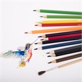 Карандаши цветные акварельные BRAUBERG 24 цвета с КИСТЬЮ, шестигранные, грифель 3 мм, натуральное дерево, 181849 181849