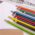 Карандаши цветные акварельные BRAUBERG PREMIUM AQUARELLE, 12 цветов, трехгранные, утолщенный грифель 4 мм, натуральное дерево, 181671 181671