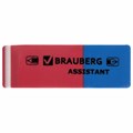 Ластик BRAUBERG "Assistant 80", 41х14х8 мм, красно-синий, прямоугольный, скошенные края, 221034 221034