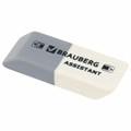 Ластик BRAUBERG "Assistant", 41х14х8 мм, серо-белый, прямоугольный, скошенные края, 222461 222461