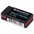 Ластик BRAUBERG "BlackJack", 40х20х11 мм, черный, прямоугольный, картонный держатель, 222466 222466