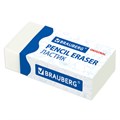 Ластик BRAUBERG "Original", 38х20х10 мм, белый, прямоугольный, картонный держатель, 228073 228073