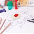 Ластик BRAUBERG "Oval PRO", 40х26х8 мм, овальный, красный пластиковый держатель, 229560 229560