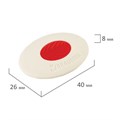 Ластик BRAUBERG "Oval PRO", 40х26х8 мм, овальный, красный пластиковый держатель, 229560 229560