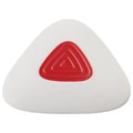 Ластик BRAUBERG "Trios PRO", 36х36х9 мм, белый, треугольный, красный пластиковый держатель, 229559 229559
