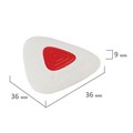 Ластик BRAUBERG "Trios PRO", 36х36х9 мм, белый, треугольный, красный пластиковый держатель, 229559 229559