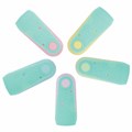 Ластик BRAUBERG "ULTRA PASTEL", 57х24х15 мм, пастельные цвета ассорти, бирюзовый пластиковый держатель, 272688 272688