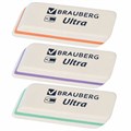 Ластик BRAUBERG "Ultra", 50х14х8 мм, белый, детали ассорти, натуральный каучук, 228704 228704