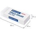 Ластик большой BRAUBERG EXTRA, 60х24х11 мм, белый, прямоугольный, экологичный ПВХ, картонный держатель, 228074 228074