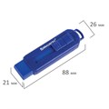 Ластик выдвижной BRAUBERG "Slider", 88х26х21 мм, синий, блистер, 271984 271984