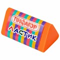 Ластик трехгранный ПИФАГОР "ЭНИКИ-БЕНИКИ", 35х18х18 мм, картонный держатель, цвета ассорти, 272668 272668
