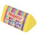 Ластик трехгранный ПИФАГОР "ЭНИКИ-БЕНИКИ", 35х18х18 мм, картонный держатель, цвета ассорти, 272668 272668