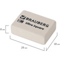 Ластики BRAUBERG "Ultra Mix" 9 шт., размер ластика 41х14х8 мм/29х18х8 мм, натуральный каучук, 229604 229604