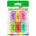 Ластики BRAUBERG KIDS "Fruits", НАБОР 6 штук, 50х23х10 мм, овальные, ассорти, 272669 272669