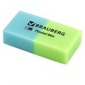 Набор ластиков BRAUBERG "Pastel Mix", 6 шт., цвета ассорти, 44х21х10 мм, экологичный ПВХ, 229597 229597