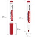 Маркер стираемый для белой доски КРАСНЫЙ, CENTROPEN "Dry-Wipe", 2,5 мм, 8559, 5 8559 0104 151108