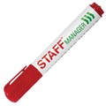 Маркер стираемый для белой доски КРАСНЫЙ, STAFF "Manager" WBM-491, 5 мм, с клипом, 151493 151493