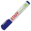 Маркер стираемый для белой доски СИНИЙ, STAFF "Manager" WBM-491, 5 мм, с клипом, 151492 151492