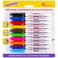 Маркеры стираемые для белой доски НАБОР 10 ЦВЕТОВ, ЮНЛАНДИЯ "COLORWAY", 3 мм, 152100 152100