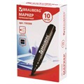 Маркер перманентный BRAUBERG "Classic", ЧЕРНЫЙ, круглый наконечник, 3 мм, с клипом, 150300 150300