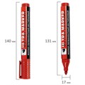 Маркер перманентный ULTRA MARKER, КРАСНЫЙ, 3,5 мм, с клипом, BRAUBERG, 152205 152205