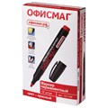 Маркер перманентный ОФИСМАГ, КРАСНЫЙ, круглый наконечник, 3 мм, с клипом, 151199 151199
