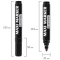 Маркер перманентный универсальный ЧЕРНЫЙ CENTROPEN "Maxi Marker", 2-4 мм, 8936, 5 8936 0112 151125