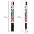 Маркер-краска лаковый (paint marker) 2 мм, ЧЕРНЫЙ, БЕЗ КСИЛОЛА (без запаха), алюминий, BRAUBERG PROFESSIONAL, 150868 150868