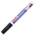 Маркер-краска лаковый (paint marker) 4 мм, ЧЕРНЫЙ, НИТРО-ОСНОВА, алюминиевый корпус, BRAUBERG PROFESSIONAL PLUS, 151445 151445