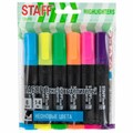 Набор текстовыделителей 6 НЕОНОВЫХ ЦВЕТОВ, АССОРТИ, STAFF College "STICK NEON", линия письма 1-4 мм, скошенный наконечник, 152534 152534