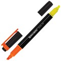 Набор текстовыделителей двусторонних BRAUBERG DUAL TIP 4 шт., АССОРТИ, линия 1-4 мм, 150845 150845