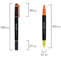 Набор текстовыделителей двусторонних BRAUBERG DUAL TIP 4 шт., АССОРТИ, линия 1-4 мм, 150845 150845