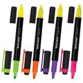 Набор текстовыделителей двусторонних BRAUBERG DUAL TIP 4 шт., АССОРТИ, линия 1-4 мм, 150845 150845