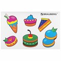 Набор текстовыделителей мини с принтами, 12 ЦВЕТОВ, BRAUBERG, 6 неоновых цветов + 6 пастельных цветов, линия 1-5 мм, 152537 152537