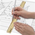 Линейка деревянная 30 см, STAFF, канадская сосна, 210800 210800