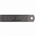 Линейка металлическая 15 см, BRAUBERG, европодвес, 210630 210630