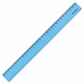 Линейка пластиковая 30 см BRAUBERG "FRUITY", тонированная, ассорти, 210767 210767