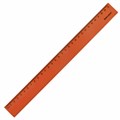 Линейка пластиковая 30 см BRAUBERG "FRUITY", тонированная, ассорти, 210767 210767