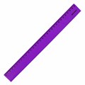 Линейка пластиковая 30 см BRAUBERG "NEON", непрозрачная, ассорти, 210751 210751