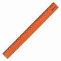 Линейка пластиковая 30 см BRAUBERG "NEON", непрозрачная, ассорти, 210751 210751