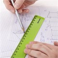 Линейка пластиковая 30 см BRAUBERG "NEON", непрозрачная, ассорти, 210751 210751