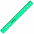 Линейка пластиковая 30 см, BRAUBERG "Crystal", тонированная, ассорти, 210291 210291