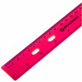 Линейка пластиковая 30 см, BRAUBERG "Crystal", тонированная, ассорти, 210291 210291