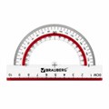 Набор чертежный большой BRAUBERG "Crystal" (линейка 30 см, 2 угольника, транспортир), выделенная шкала, 210297 210297